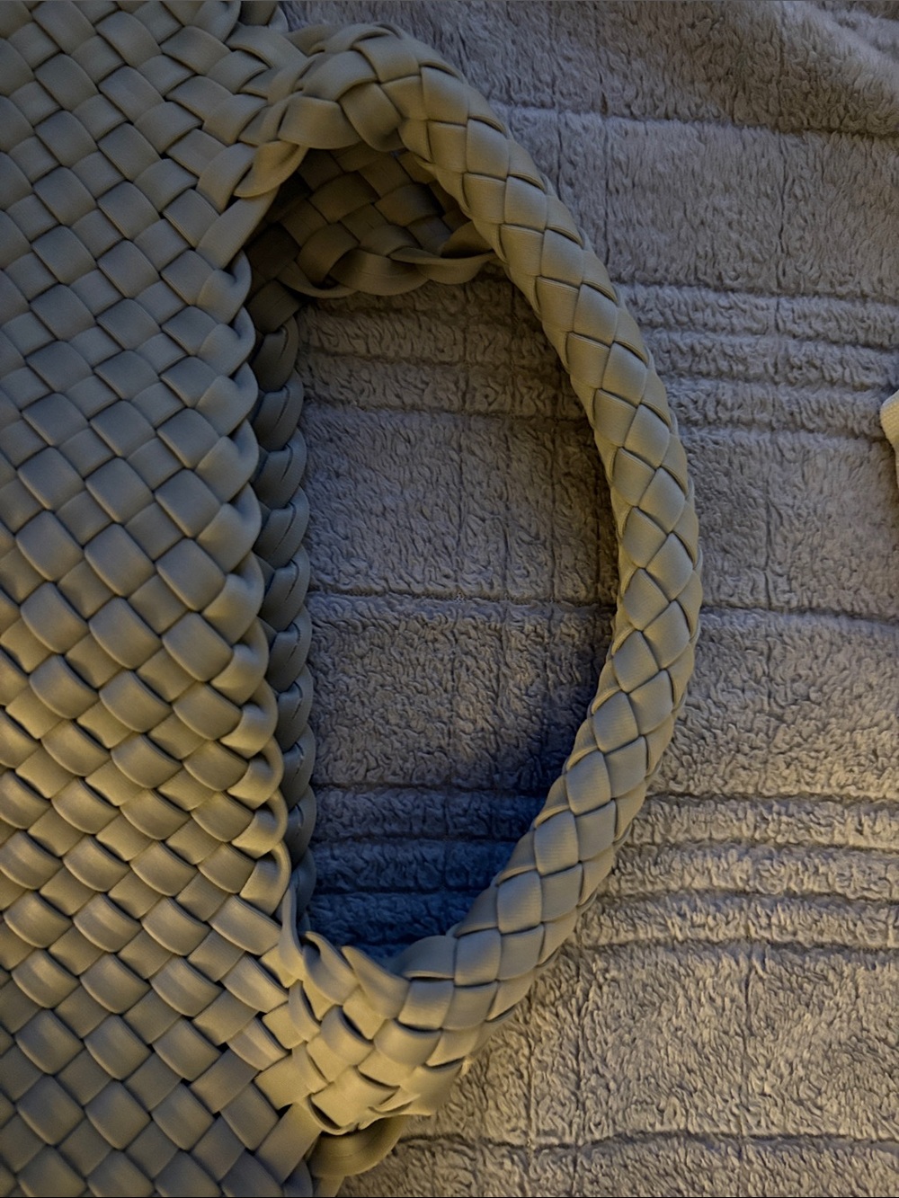 Naghedi Woven Tote Bag in Light Gray - Picture 5 of 7